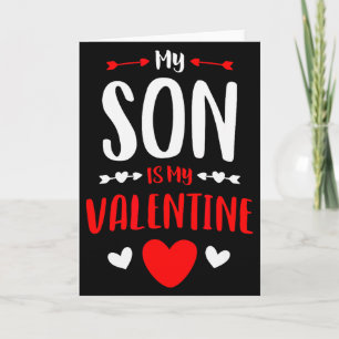 Min son är min Alla hjärtans dag Tröja Söt mamma p Kort