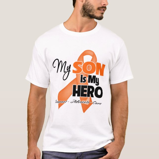 Min Son är min hjälte - Leukemia T Shirt (Framsida)