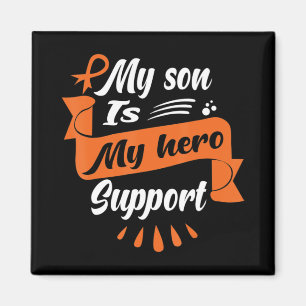Min son är min hjälte till Leukemia Cancer Awarene Magnet