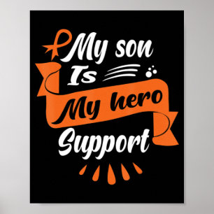 Min son är min hjälte till Leukemia Cancer Awarene Poster