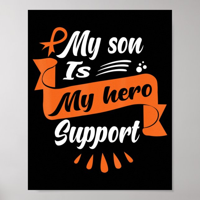 Min son är min hjälte till Leukemia Cancer Awarene Poster (Framsidan)