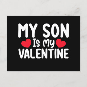 Min son är min Valentine Mamma Pappa Kärlek-familj Vykort