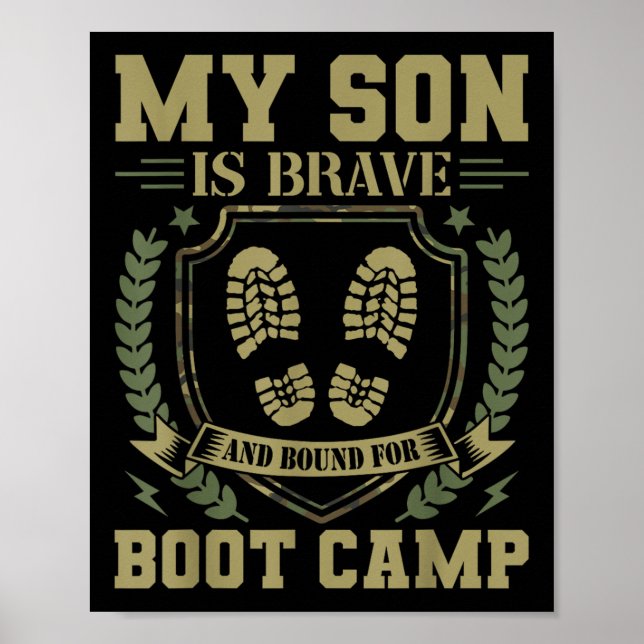 Min son är modig och redo för rekrytträning  poster (Framsidan)