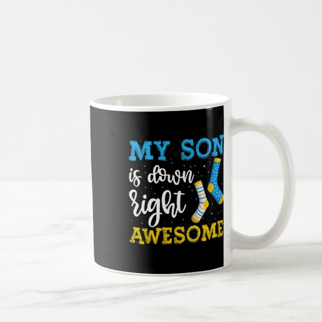 Min son är nere i Höger Fantastisk Kaffemugg (Höger)