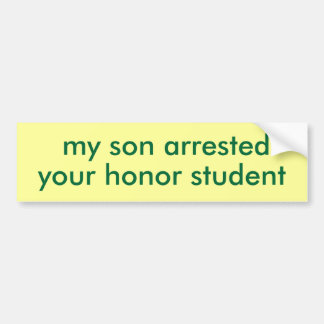 min son arresterade din hederstudent bildekal