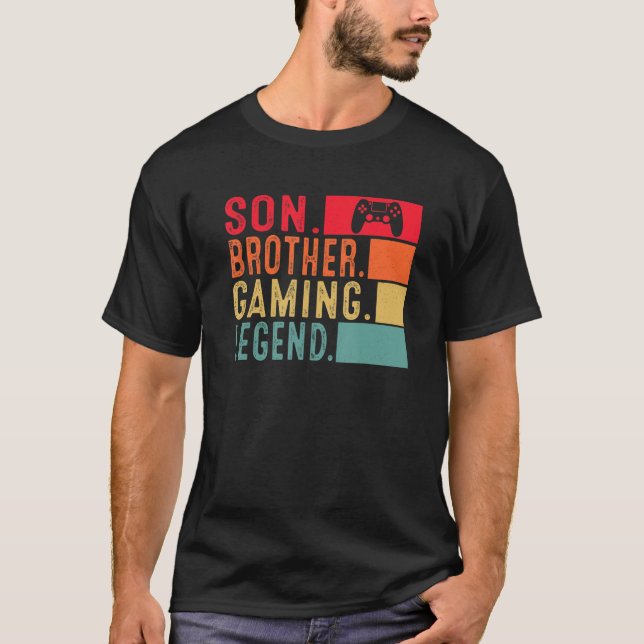 Min son Brother Legend Video Gamer för spelgrafik  T Shirt (Framsida)