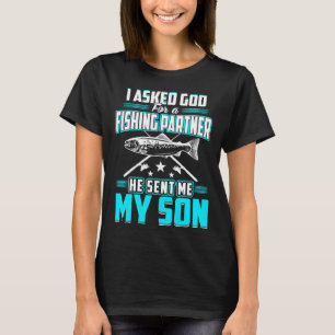 Min son fiskarpartner skjorta fisk fiskare t shirt