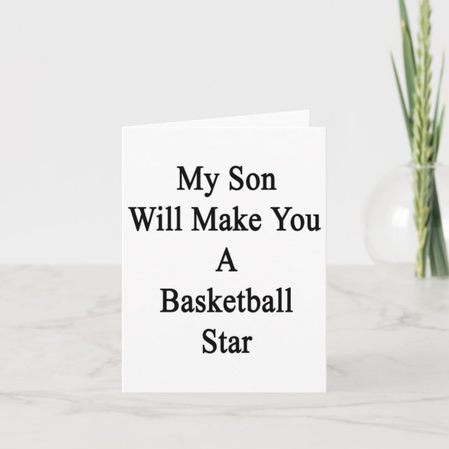 Min son gör dig till en basketstjärna kort (Framsida)