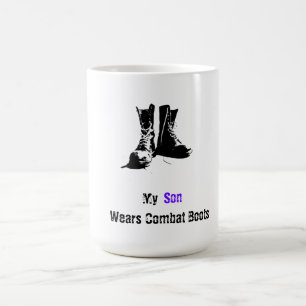Min Son ha på sig stridkängor Kaffemugg