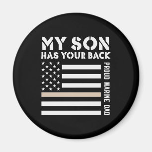 Min son har din stolta marina Pappa USA flagga Magnet