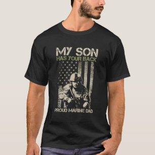 Min son har ditt havsbottenkamouflage i Pappa T Shirt