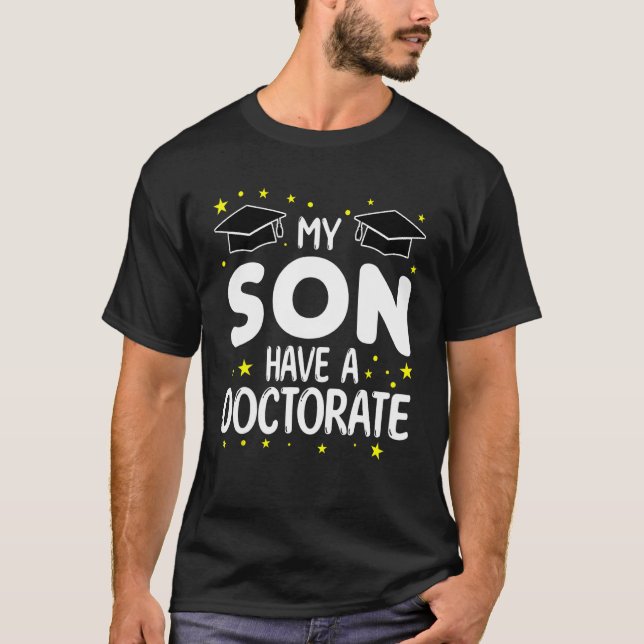 Min son har doktorsexamen t shirt (Framsida)