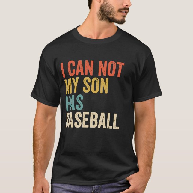 Min son har inte Baseball Funny Pappa som säger T Shirt (Framsida)