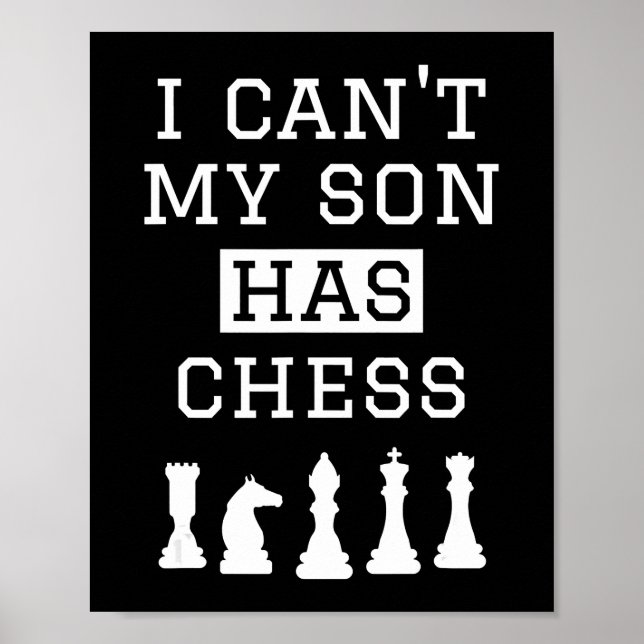Min son har schack, roligt schack mamma pappa poster (Framsidan)