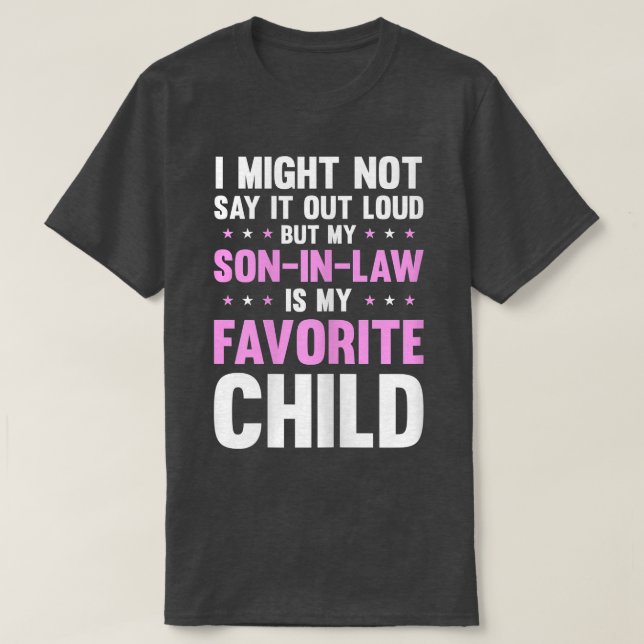 Min son i juridik är min favoritbarn Mammor  T Shirt (Design framsida)