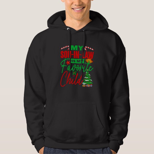 Min son i juridik är min favoritbarnjul hoodie (Framsida)