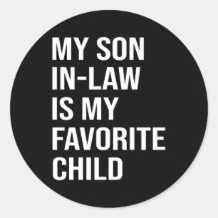 Min son i juridik är min favoritfamilj Humor Runt Klistermärke