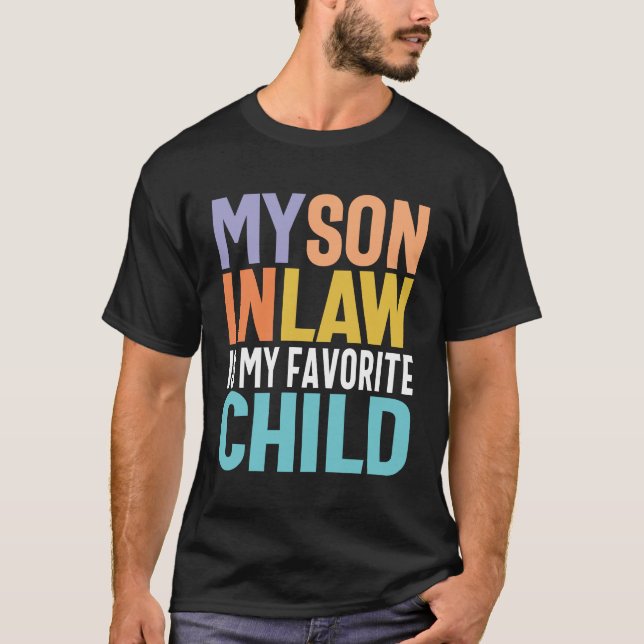 Min son i Law Sten- för Mamma och Pappa T Shirt (Framsida)