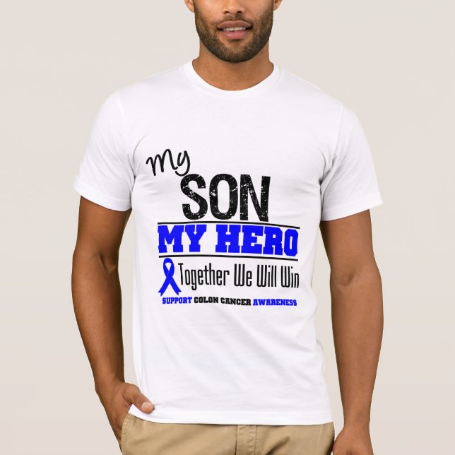 Min Son, min hjältekoloncancer Tee (Framsida)