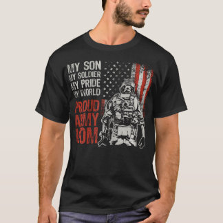 Min son Min soldat Hero Proud Army Mamma US Militä T Shirt