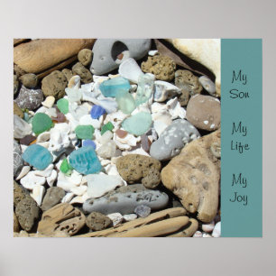Min son Mitt liv Mitt samvete avger Sea Glass Foss Poster