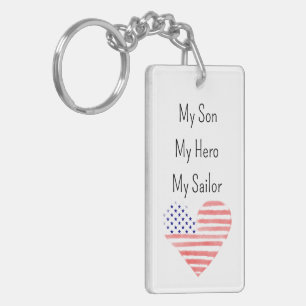 Min son My Hero Min Sailor US NAVY Mamma Keychain