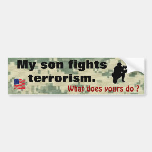 Min Son slåss terrorism Bildekal