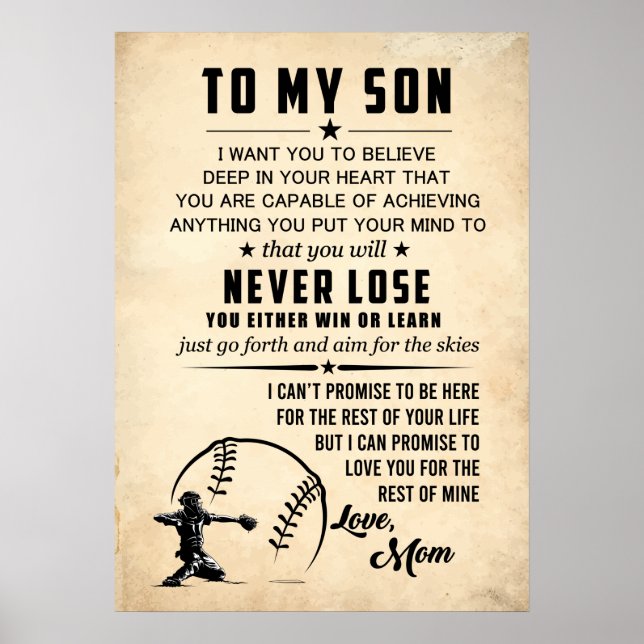 Min son tror på djupet i ditt hjärta poster (Framsidan)