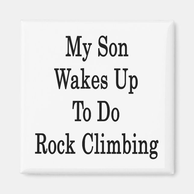 Min son vaknar för att klättra i Sten Magnet (Framsidan)