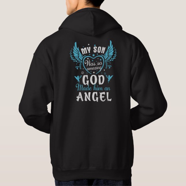 Min SON var så fantastisk att han blev en ängel Hoodie (Baksida)