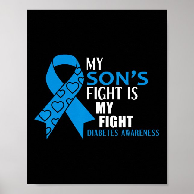 Min Sons Fight är min typ 1-diabetes Poster (Framsidan)