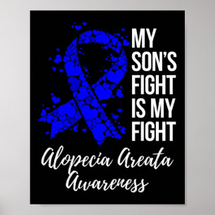 Min sons kamp är min aktion Alopeci Areata Awarene Poster