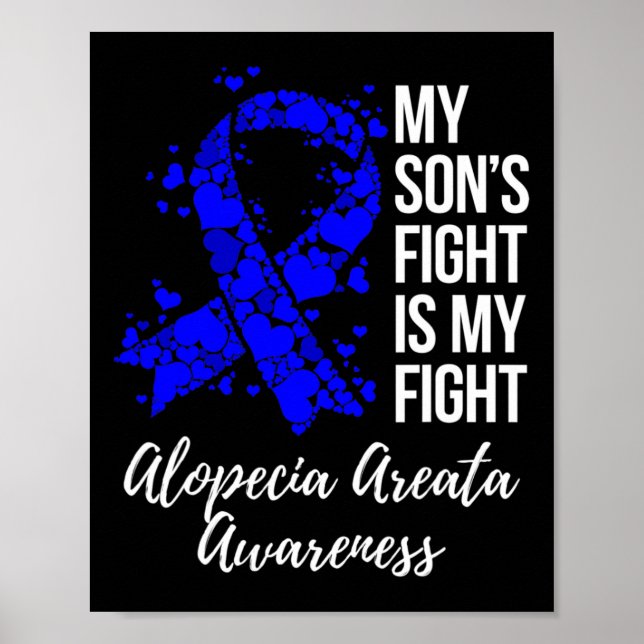 Min sons kamp är min aktion Alopeci Areata Awarene Poster (Framsidan)