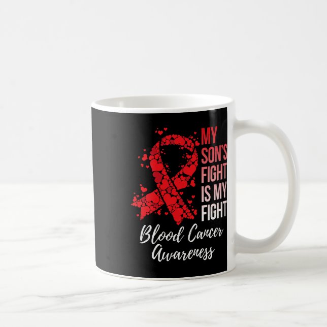 Min sons kamp är min kamp Blodcancer medvetenhet  Kaffemugg (Höger)