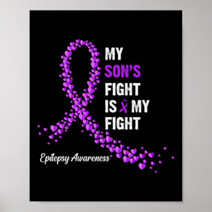 Min sons kamp är min kamp för epilepsimedvetenhet poster