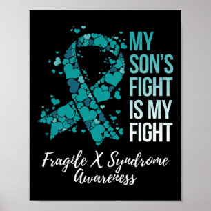 Min sons kamp är min kamp Fragile X Syndrome medve Poster