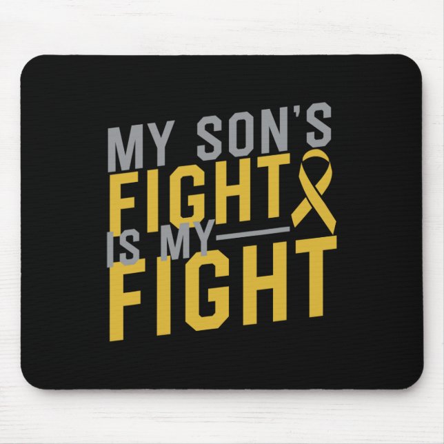 Min sons kamp är min kamp mot barncancer musmatta (Framsidan)