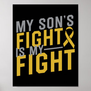 Min sons kamp är min kamp mot barncancer poster