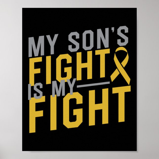 Min sons kamp är min kamp mot barncancer poster (Framsidan)