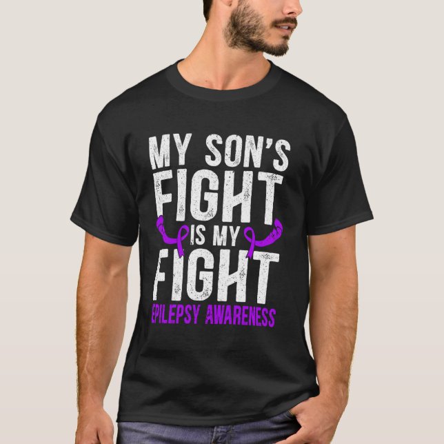 Min sons kamp är min kamp mot epilepsimedvetandegö t shirt (Framsida)