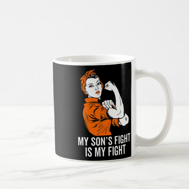 Min sons kamp är min kamp mot leukemi, medvetandeg kaffemugg (Höger)