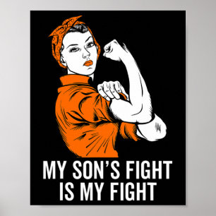 Min sons kamp är min kamp mot leukemi-medvetandegö poster
