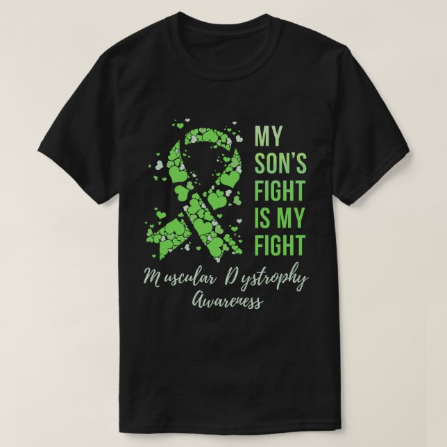 Min sons kamp är min kamp mot muskeldystrofi t shirt (Design framsida)