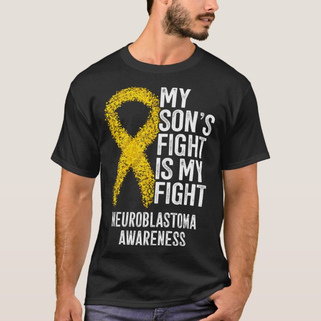 Min sons kamp är min kamp mot Neuroblastoma Awaren T Shirt (Framsida)