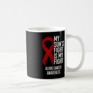 Min sons kamp är mitt medvetande om blodcancer kaffemugg
