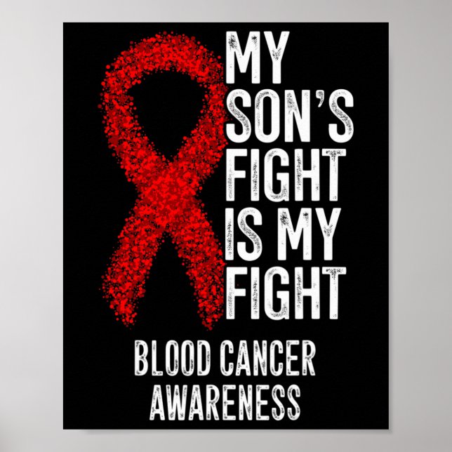 Min sons kamp är mitt medvetande om blodcancer poster (Framsidan)