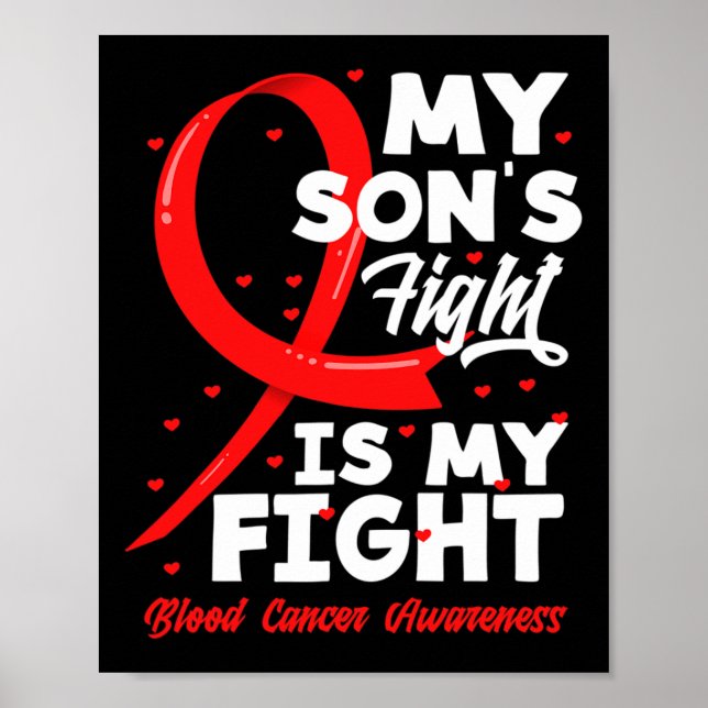 Min sons kamp är mitt medvetande om blodcancer poster (Framsidan)