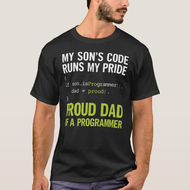 Min Sons Kod Kör Min Stolthet T Shirt (Framsida)