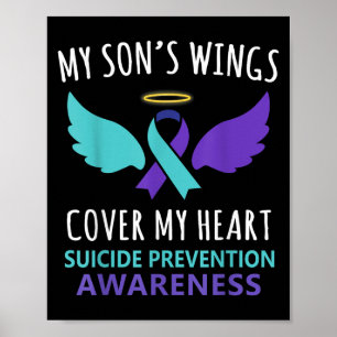 Min Sons Vingar Täckande Hjärtan Medvetenhet Om Sj Poster