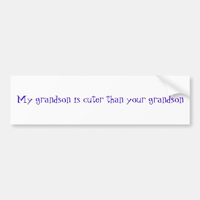 Min sonson är mer gullig än din sonson bildekal (Framsidan)
